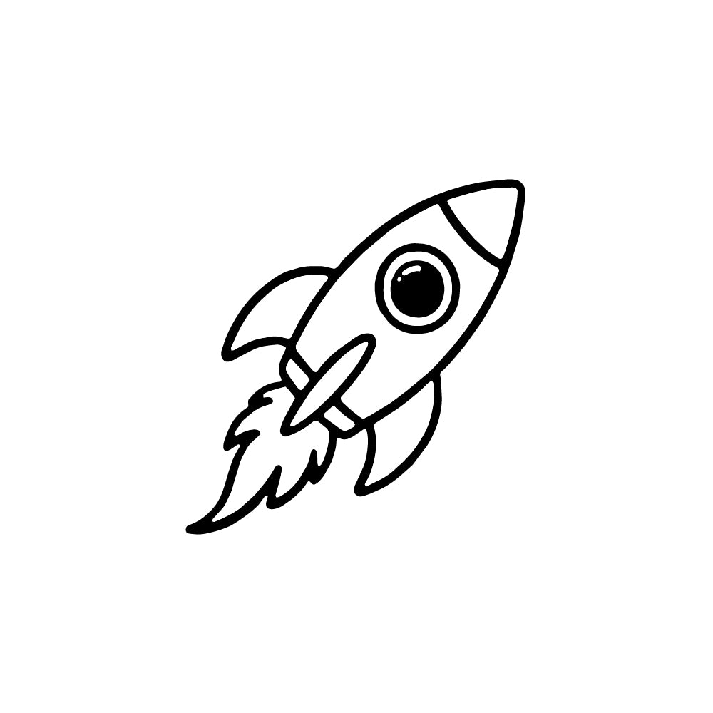 To The Moon 1 x 1 in