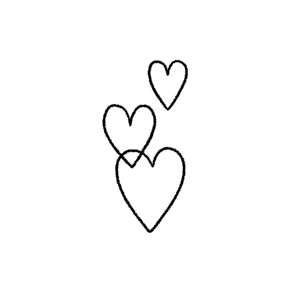 Popping Hearts 2 x 2 in