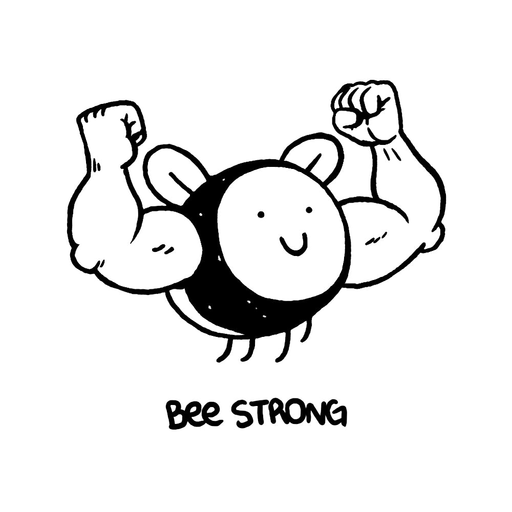 Bee Strong 3 x 3 in