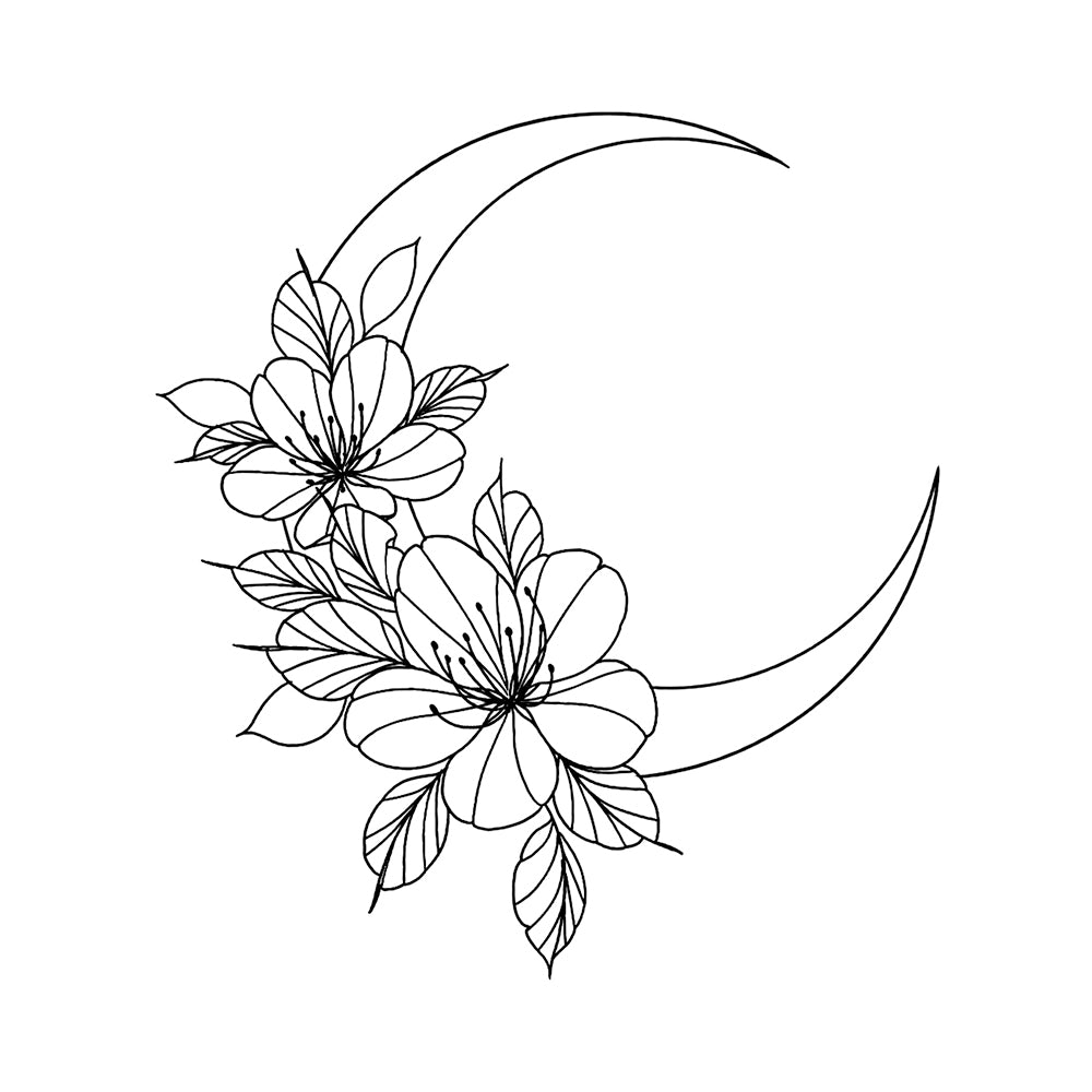 Blooming Moon 4 x 4 in