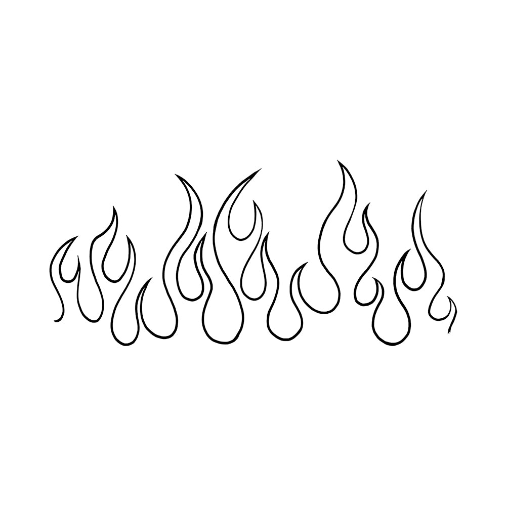 On Fire 6 x 3 in