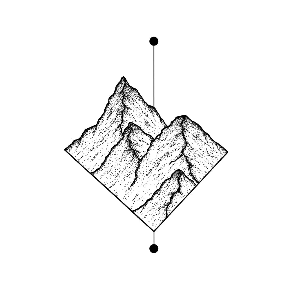 Suspended Peaks 3 x 3 in