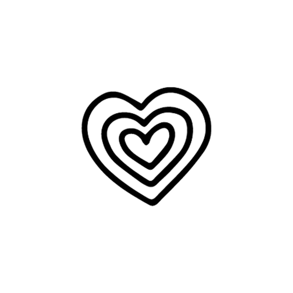 Retro Heart 1 x 1 in