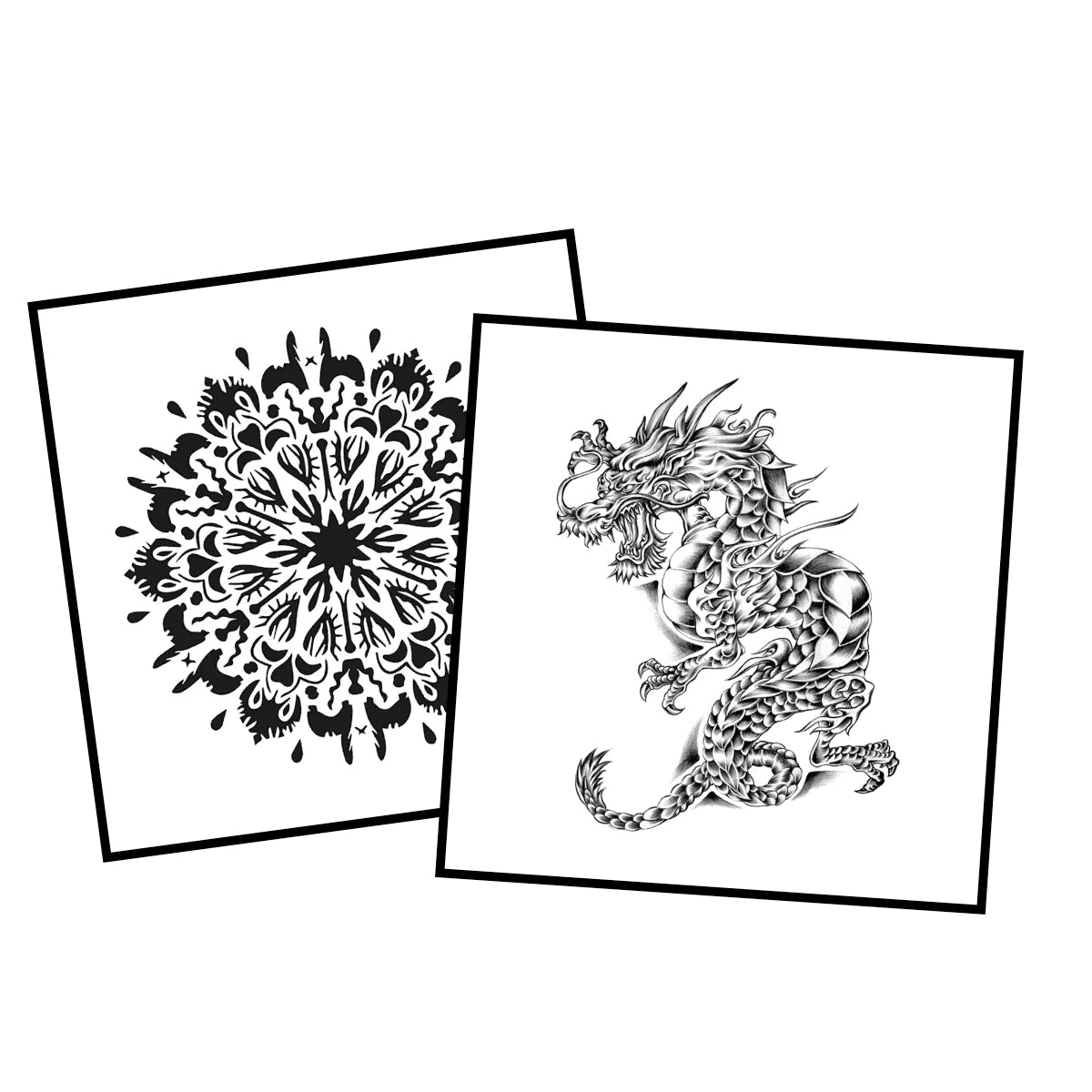 Examples of highly detailed designs on 4 x 4 and 6 x 6 inch canvases