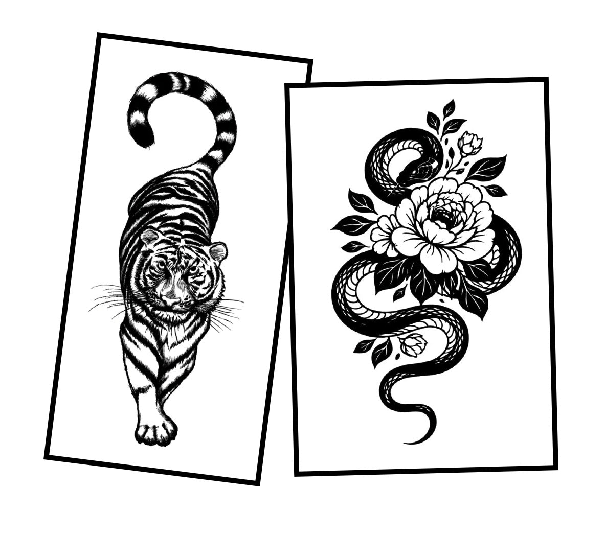 Examples of complex, longer designs on 3 x 6 and 4 x 6 inch canvases
