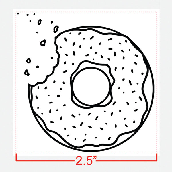 3 x 3 inch custom tattoo canvas showing the 2.5 inch usable design area inside the red dotted lines