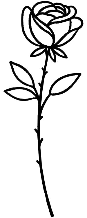 Rose Line Tattoo