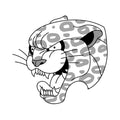 Roaring Leopard 3 x 3 in