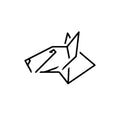Paper Dog 2 x 2 in