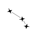 Falling Stars 2 x 2 in