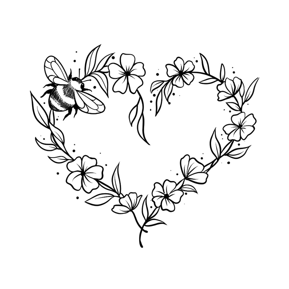 Floral Heart 3 x 3 in