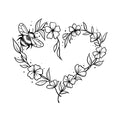 Floral Heart 3 x 3 in
