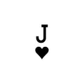 Jack Of Hearts 1 x 1 in