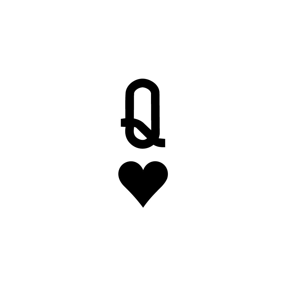 Queen Of Hearts 1 x 1 in