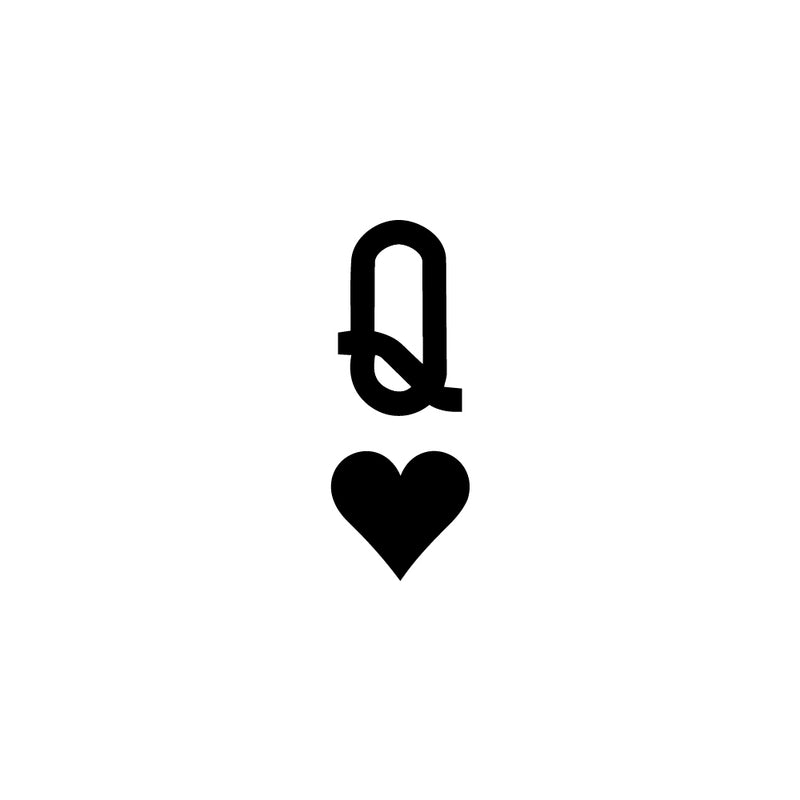 Queen Of Hearts 1 x 1 in