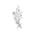 Flora and Flutter 12 x 6 in