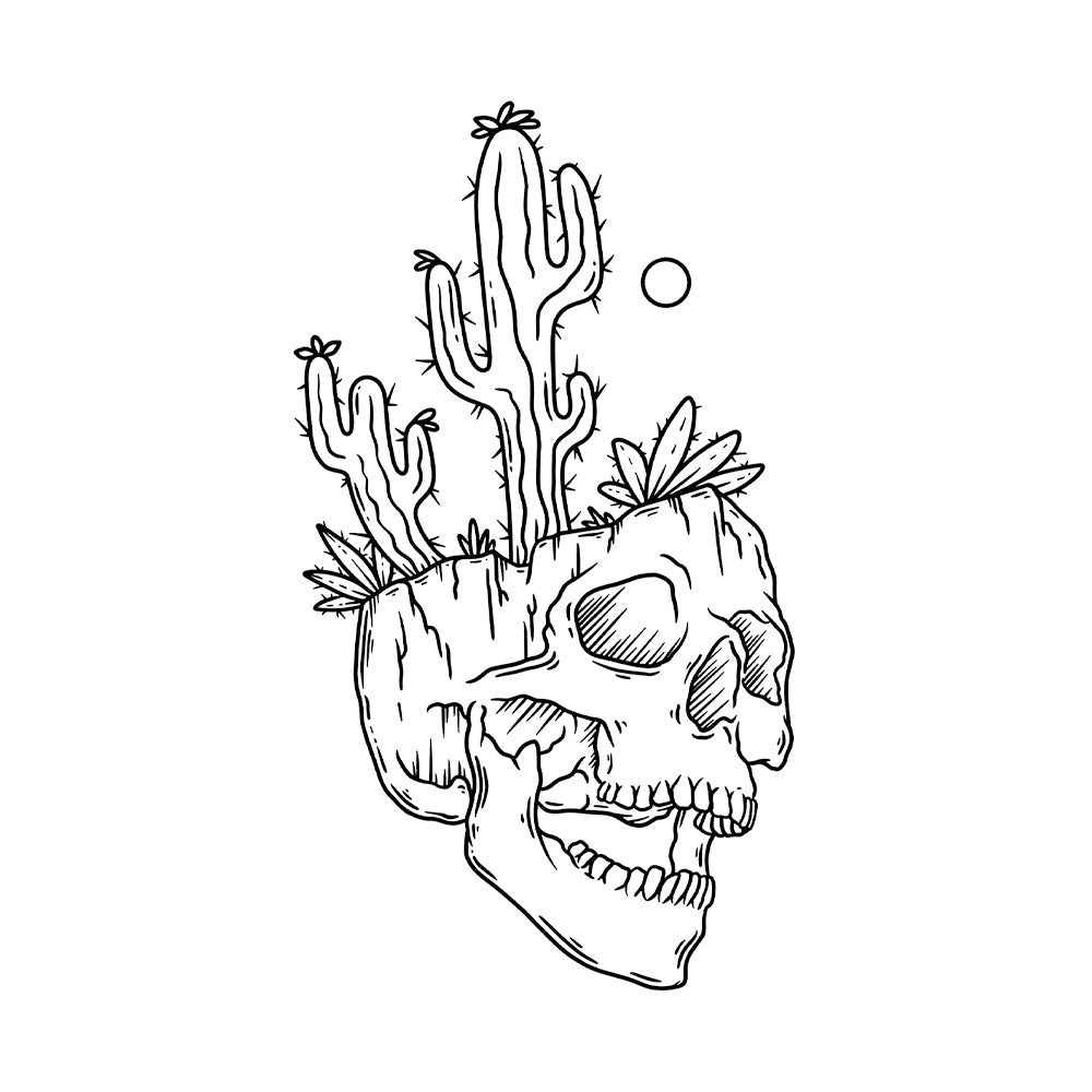 Skull Vacation 6 x 4 in
