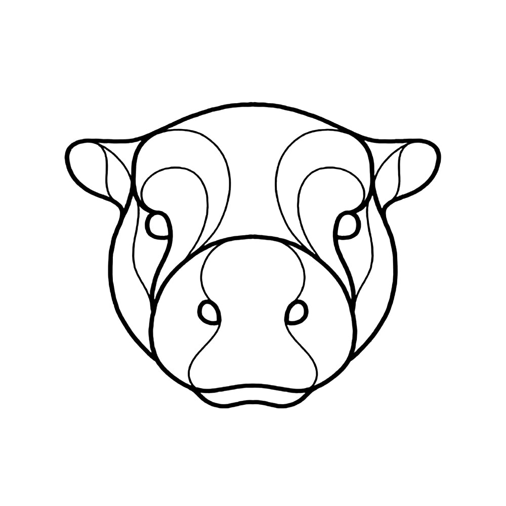 Hugo the Hippo 3 x 3 in