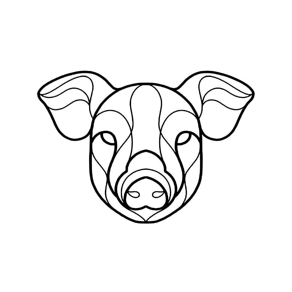 Pom the Pig 3 x 3 in
