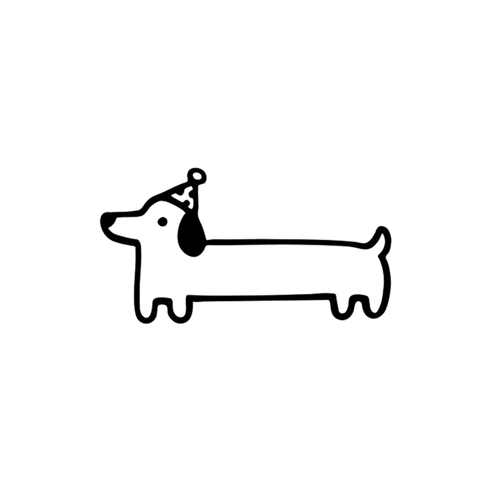 Party Pupper 2 x 2 in