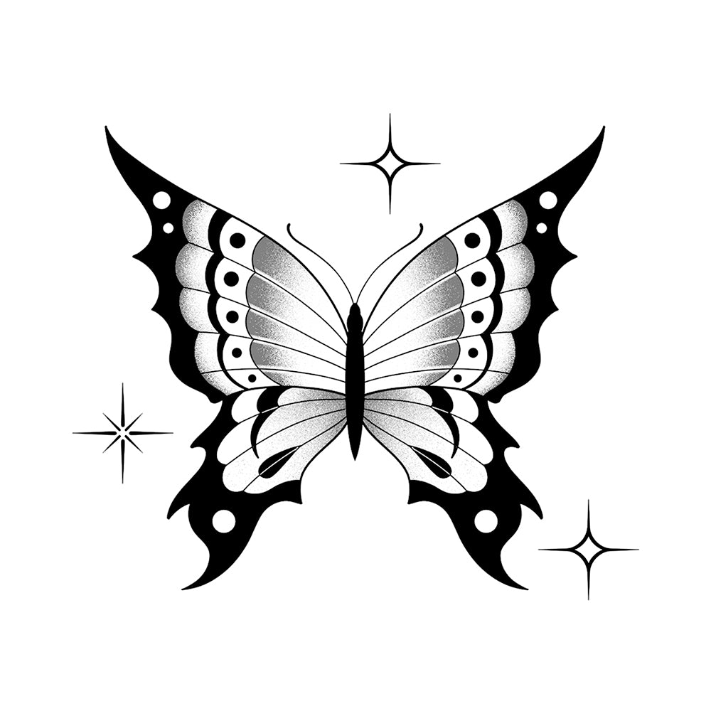 Midnight Flutter 4 x 4 in