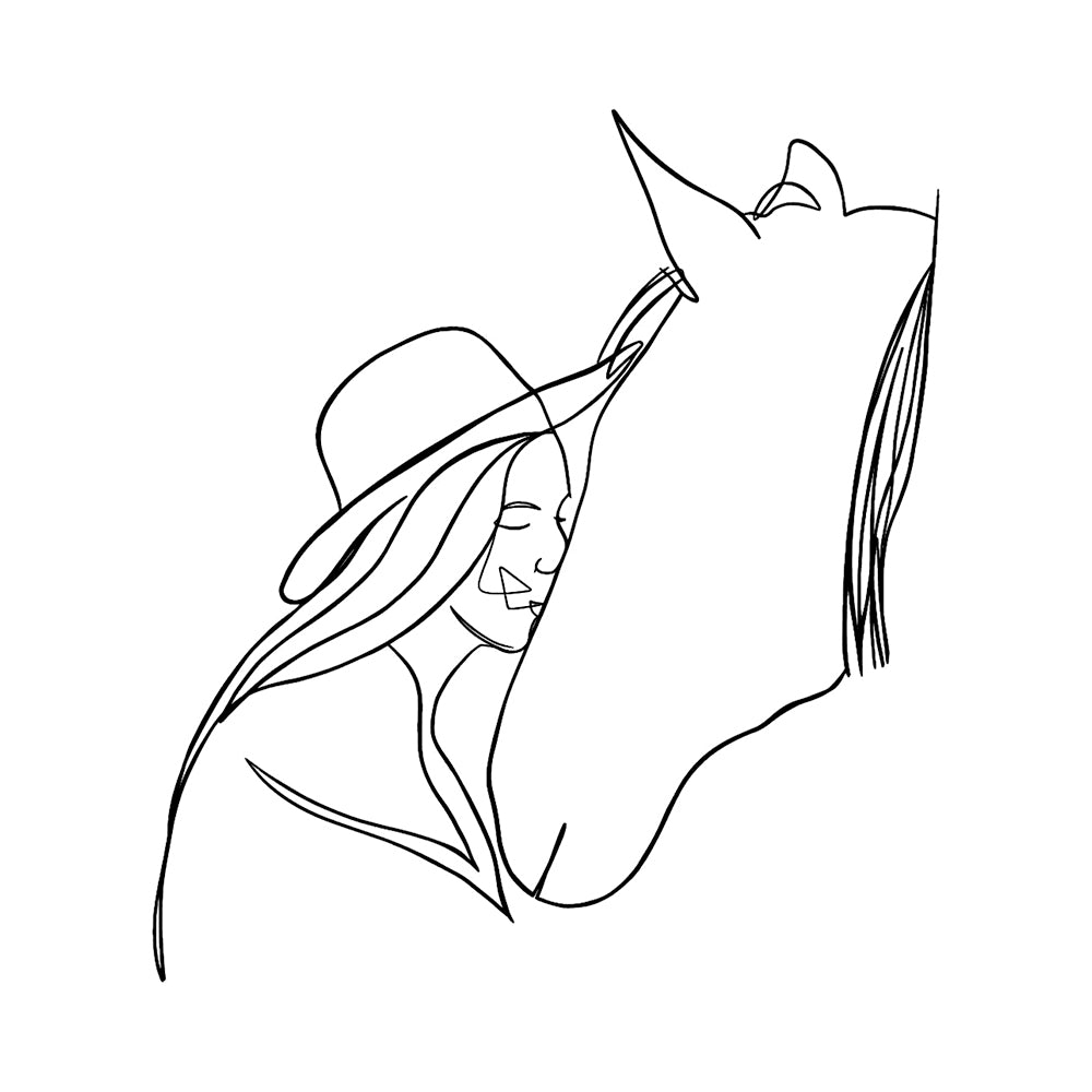Horse Girl 4 x 4 in