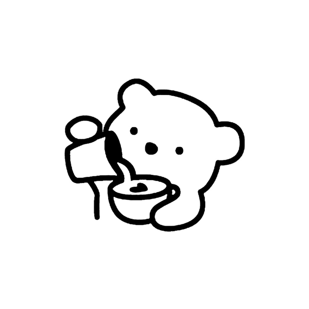 Barista Bear 2 x 2 in