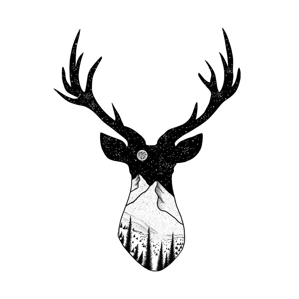 Midnight Stag 6 x 6 in