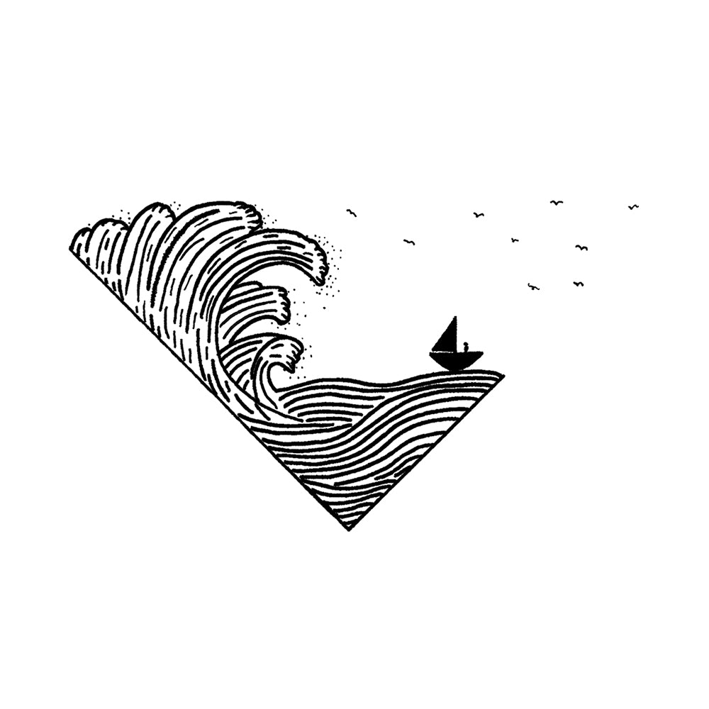 Incoming Wave 4 x 4 in