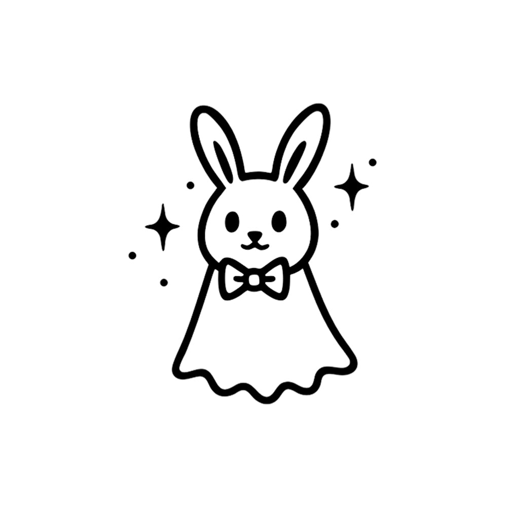 Ghostly Bunny 2 x 2 in