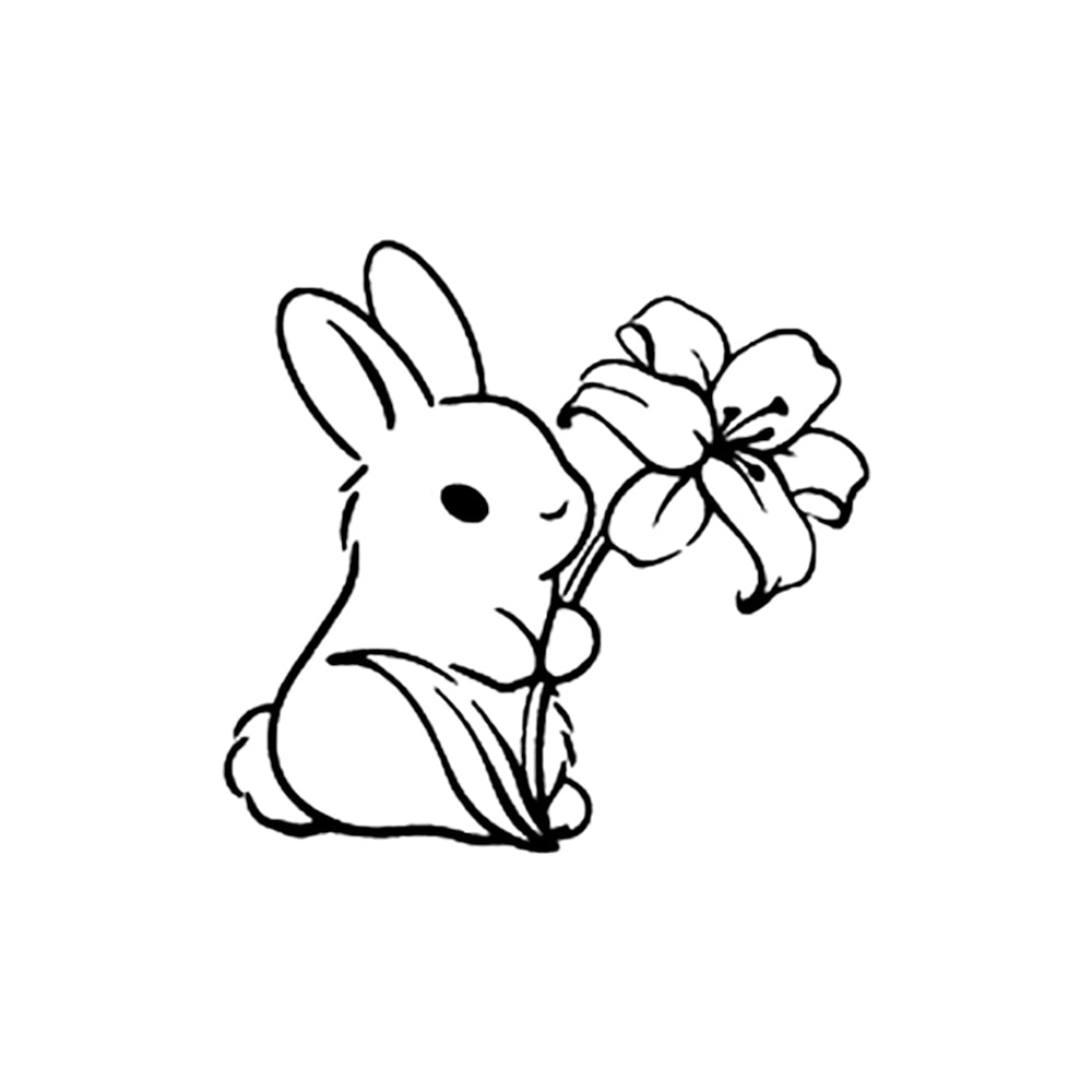 Romantic Bunny 2 x 2 in